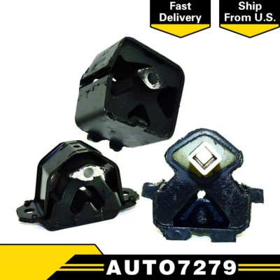 DEA Engine & Trans Mount Set of 3 AT/MT fits 1992-1993 CHRYSLER DAYTONA 2.5L - Image 1 of 4