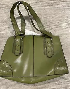 Marshall’s Hudson Style Olive Green Shoulder Bag Faux Leather with Studs NWT - Picture 1 of 6