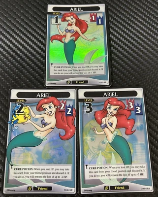 Kingdom Hearts CCG SR FOIL Lot : ARIEL #77/91, 78/91 & 79/91 !!  VERY  RARE !!! - Image 1 of 3
