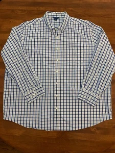 Camisa Falls Creek Para Hombre 3XL XXXL Azul/Blanco/Tostado Cuadros Manga Larga Bolsillo Botón - Imagen 1 de 11