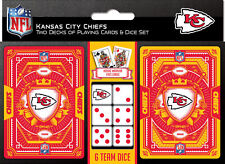 MasterPieces - Kansas City Chiefs - NFL 2-Pack Playing Cards & Dice Set