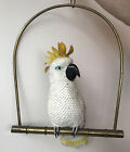 Chela?s Leather Cockatoo on Brass Perch  Mexico Federico Bustamante Style 