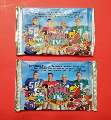 Lote 2 Paquetes - 1992 Upper Deck Comicball Looney Toons Paquetes Sellados / Marino / LT Foto 1 de 2