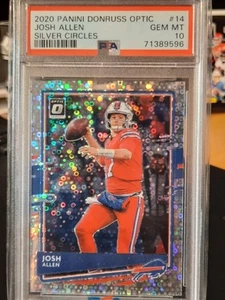 Josh Allen 2020 Panini Optic Silver Circles PRIZM /125 #14 Buffalo Bills PSA 10 - Bild 1 von 5