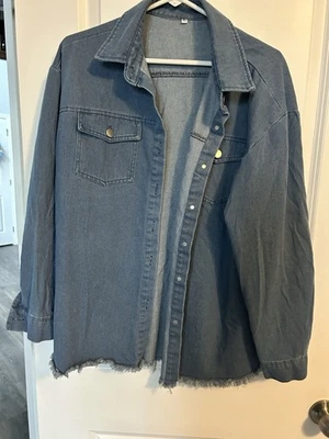 Camisa vaquera abotonada para mujer, talla XL Foto 1 de 4