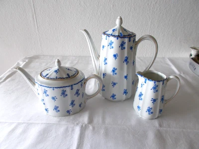 Fürstenberg Porzellan Germania Form 20084 Teekanne + Kaffeekanne blaues dekor - Bild 1 von 4