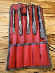 Snap On 5pc Chisel Set Proto Lit Bag Free Ship 🔥 - Picture 1 of 5