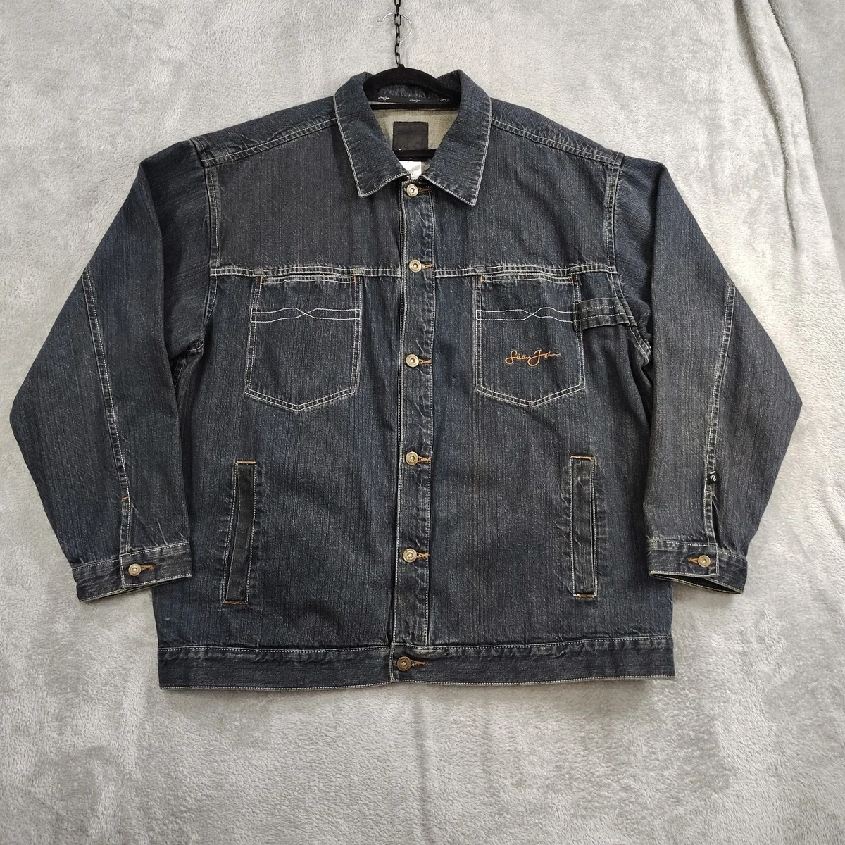 Sean John ダークデニムジャケット XXXL Sean John ダークデニムジャケット XXXL Vintage Sean John Denim