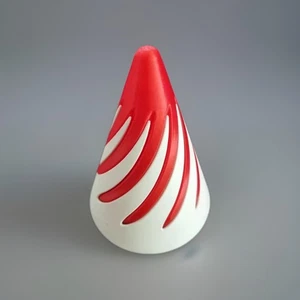 Spiral cone fidget toy- 6 Inches -Red & White - Picture 1 of 2