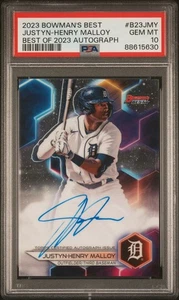 2023 Bowman's Best Justyn-Henry Malloy Auto #B23 - JMY PSA 10 !!! Tiger - Bild 1 von 2