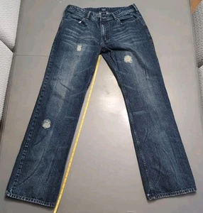 Von Dutch Jeans Mens Size 36 x 34 Blue Straight Leg Distressed Vintage - Picture 1 of 7