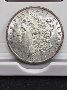 1881 MORGAN SILVER DOLLAR BU - Picture 1 of 2