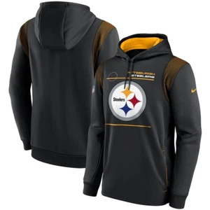 PITTSBURGH STEELERS 2021 Nike Sideline Logo Performance Hoodie Men's LARGE - Picture 1 of 5