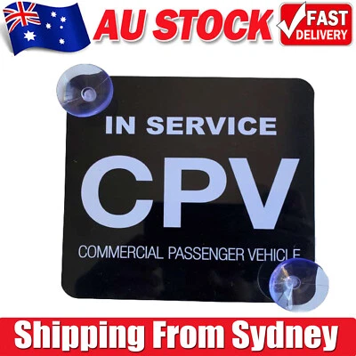Commercial Passenger Vehicle SIGN CPV -High Quality PVC With Two Suction Cup - image 1 of 4