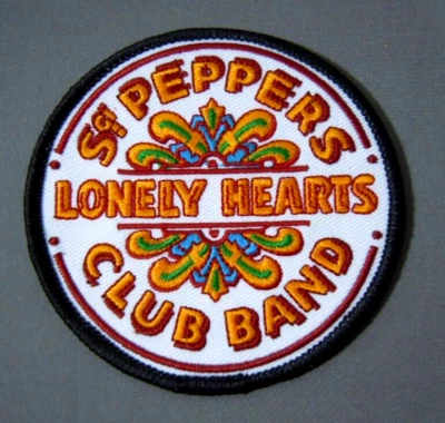 The BEATLES-Sgt PEPPERS Lonely Hearts Club Band Embroidered Iron-On Patch - 3.25 - Image 1 of 2