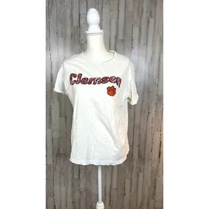 PressBox Damen-T-Shirt Größe Small Clemson Tigers weiß Freizeit Sommer Oberteil - Bild 1 von 6