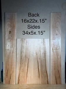 Figured Ambrosia Maple - Acoustic Guitar Back And Side Set - Book Matched - Picture 1 of 7