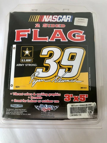 NASCAR Flag Ryan Newman #39 ARMY STRONG 3x5 ft 2 Sided WinCraft Racing Flag NEW Cover