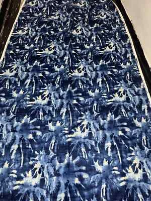 Tommy Bahama Tamarindo Waverly Palm Trees Blue 8 Yards Original Design  Fabric - Image 1 of 4