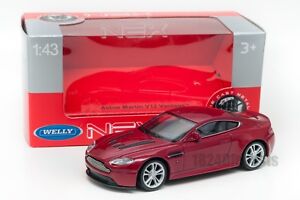 Aston Martin V12 Vantage red, Welly 44035, scale 1:43, model toy car boy gift