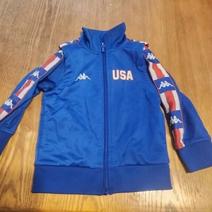 Kappa Jacket Youth 4 (Xs) Year Old USA Removable Long Sleeve Full Zip Blue - Picture 1 of 17