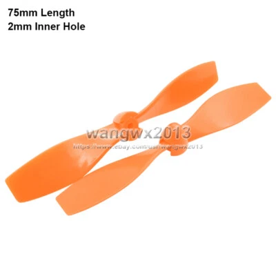2 Pares 75mm CW CCW Hélice para 716 1mm/2mm Eje Motor Sin Núcleo Modelo de Avión Foto 1 de 4