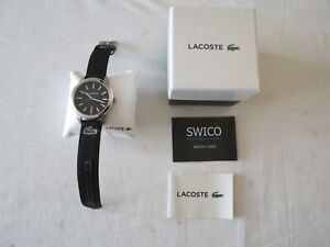 Gents Lacoste Stainless Steel Quartz Watch Leather Strap LC.76.1.14.2484 PU30228