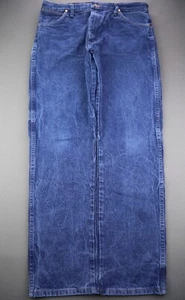 Pantalones de mezclilla para hombre Wrangler 13MWZ rectos de algodón lavado medio talla 37x32 (MSR 36x31) - Imagen 1 de 7