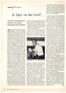Boxer Pete Rademacher A Tiger on the Trail Zora Folley magazine CLIPPING photo - Picture 1 of 1