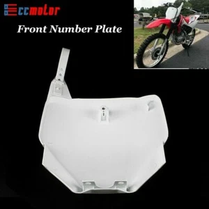 White Front Number Plate Guard Fit For Honda CRF150F CRF230F 2003-2019 Dirt Bike - Picture 1 of 8