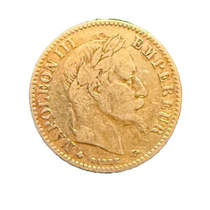 France 1864 A Gold 10 Francs Circulated Napoleon III - Picture 1 of 2