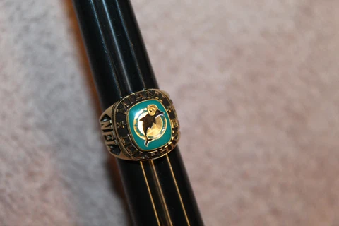 Vintage Miami Dolphins Classic NFL Ring, Approx. Size 7,  Very Good ! Cover