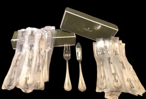 12 Christofle Spatour Silver Plated Fish Cutlery Sets, France, with Original Box - Picture 1 of 6