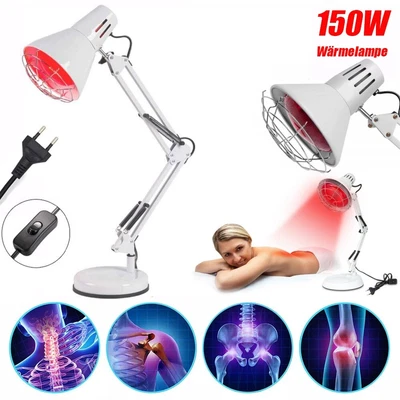 150W Wärmelampe Rotlicht Strahler Infrarotlampe Rotlichtlampe Therapie Lampe DHL - Bild 1 von 4