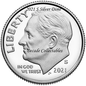 2021 S Silver 10C PROOF Roosevelt Dime Deep Cameo Early Strike **IN STOCK** - Picture 1 of 2