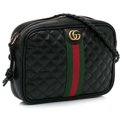 Gucci V3718 Black Mini Trapuntata Quilted Shoulder Bag - Image 1 of 4