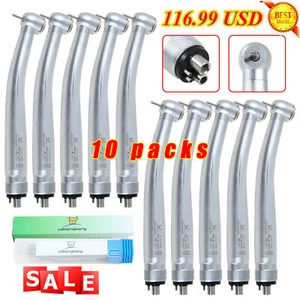 10 PCS Dental High Speed Turbine Handpiece Push Button 4 Holes Fit NSK Pana Max - Picture 1 of 19
