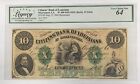 1860 10 $ Citizens Bank of Louisiana-Shreveport, LA-Legacy MS 64 avec commentaires