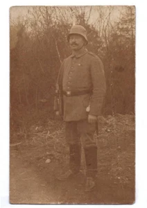 Foto cartolina soldato d'assalto casco acciaio FAR 409 bomba a mano 1918 - Foto 1 di 2