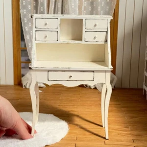 1/6 Scale Dollhouse Miniatures Vintage Furniture Unfinished Dressing Table Wood - Picture 1 of 2