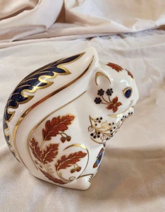 Royal Crown Derby Herbst Eichhörnchen Briefbeschwerer 3 1/2" Vintage - Bild 1 von 7