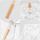 Prom Wedding Decor Party Props Fashion Wooden Handle Lace Umbrella Photography.