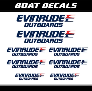 Pegatinas Evinrude fuerabordas motor barco repuesto barco pegatinas set ORACAL foil - Imagen 1 de 11