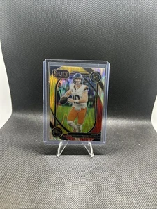 2024 Panini Select - Club Level Bo Nix #221 Red & Yellow Shock Prizm (RC) - Picture 1 of 2