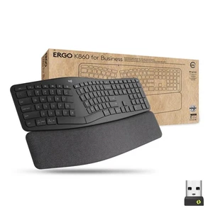 Logitech ERGO K860 Split Wireless Keyboard for Business - Ergonomic Design, Secu - Picture 1 of 10