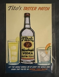 Tito's Handmade Vodka Flasche Schnupperaufnäher Bügelbild NEU - Bild 1 von 2