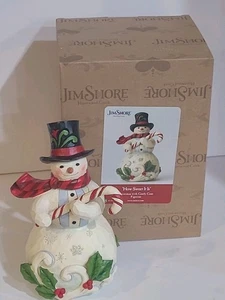 Jim Shore Snowman Candy Cane Lg. Figurine HOW SWEET IT IS 2018 Heartwood Creek - Picture 1 of 13