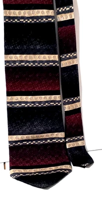 Vintage 70's Haggar Men's Silk Multicolored Striped & Geometric Type Necktie USA - Image 1 of 4