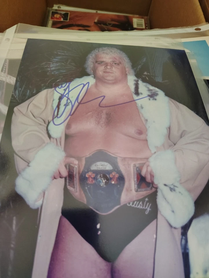Foto 8x10 firmada por Dusty Rhodes NWA WWE Wcw Foto 1 de 4