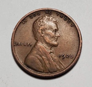1928 P LINCOLN WHEAT PENNY #C8970 - Picture 1 of 2